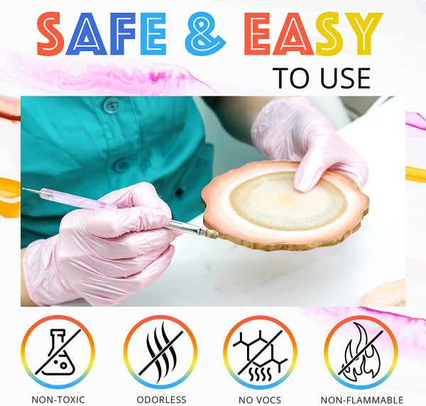 CRAFT RESIN Epoxy Resin Kit - Crystal Clear Resin & Hardener Casting Resin for Jewelry Crafts & Art Resin - Food Safe, Self Leveling with High Gloss, UV & Heat Resistant, No Bubble & Yellowing 500ml - Image 8