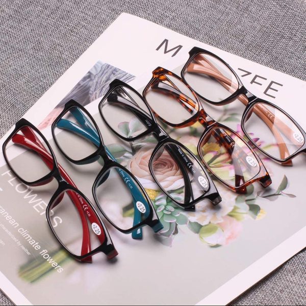 Reading Glasses 5 Pack Fashion Spring Hinge Readers Men & Women Comfortable Glasses for Reading (0.50, 5 Pack Mix Color) - Image 2