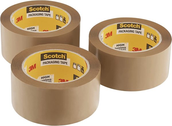 Scotch Heavy Duty Packaging Tape, 66m x 50mm, Brown, 3 Rolls, Suitable for Rough Handling and Shipping - Image 8