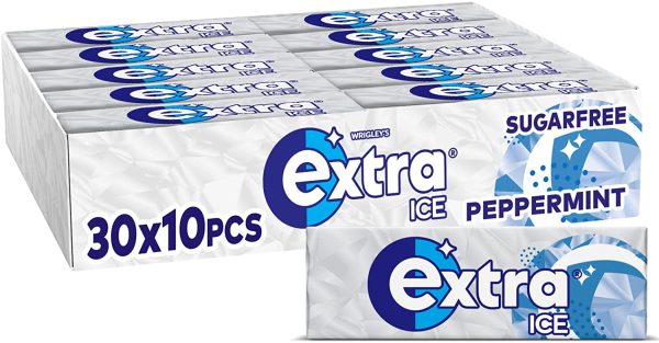 Extra Wrigley Ice Peppermint Sugarfree Gum with Microgranules 10 Pieces (Pack of 30) - Image 4