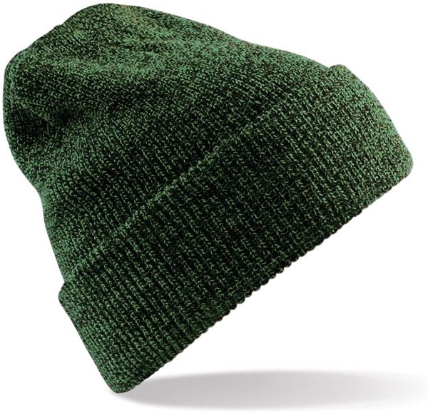 BEECHFIELD Unisex Heritage Vintage Double Knit Turn Up Beanie Hat - 12 Colours