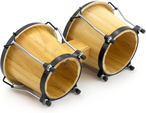 Mad About 6?? & 7?? Wooden Bongo Drums ?C Beginners Oak Bongos in Natural, M-BON-NT