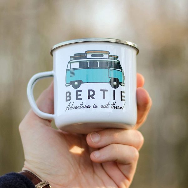 Personalised Campervan Enamel Mug - Travel & Adventure - Gift For Him or Her - Add Name and Text - Unique Custom Present - Image 2