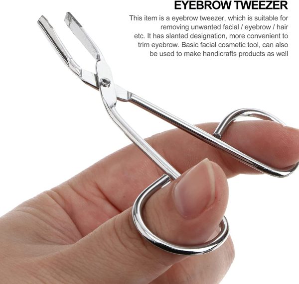 Eyebrows scissor stainless steel scissors shaped slant tip tweezer clip for eyebrow - Image 8