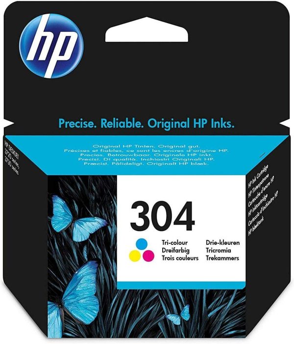 HP N9K05AE 304 Original Ink Cartridge, Tri-Color, Single Pack