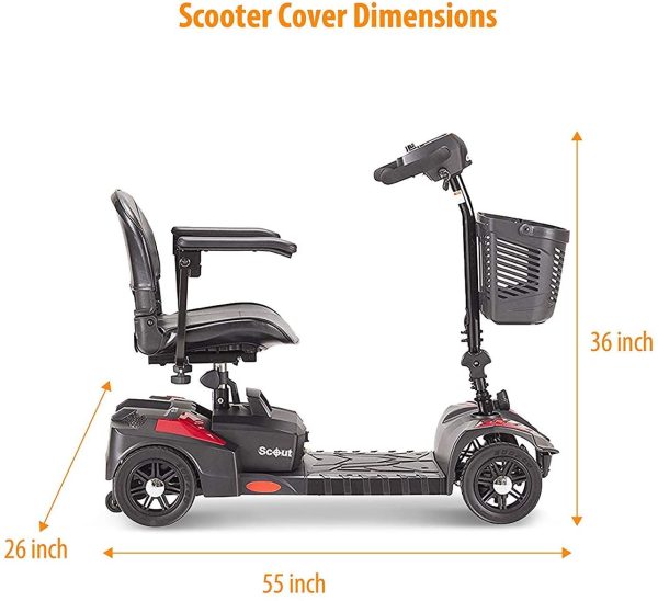 Waterproof Mobility Scooter Cover,Heavy Duty Wheelchair & Scooter Storage Protective Cover Waterproof,Outdoor Rain Cover with Elastic Band for Disability Scooter Protects from Rain Dust Sun - Image 6