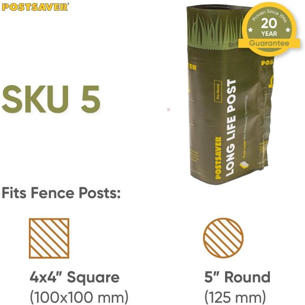 Fence Post Protectors Postsaver Rot Protector Fence Post Repair Sleeves Pack of 10 - Image 4