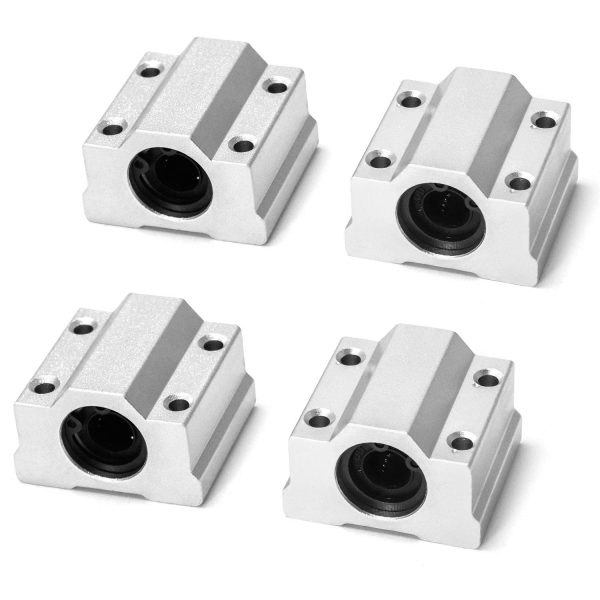 QWORK SCS8UU Linear Motion Ball Bearing, CNC Slide Bushing, Slide Block, Aluminum, 8mm Inner Diameter, 4 Packs - Image 3