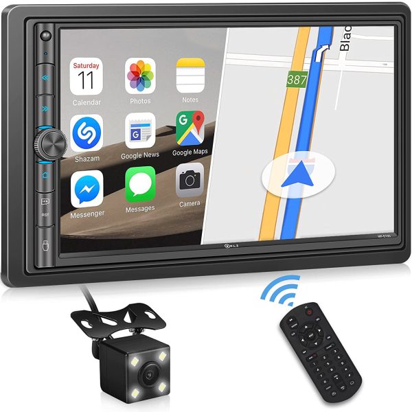 PLZ MP-E100 Double Din Car Stereo with Bluetooth 5.1, Mirror Link for Android/iOS, 7 Inch HD Touchscreen MP5 Player, Supports Rear Front View Camera, RDS/AM/FM, USB/TF, Steering Wheel Control - Image 2