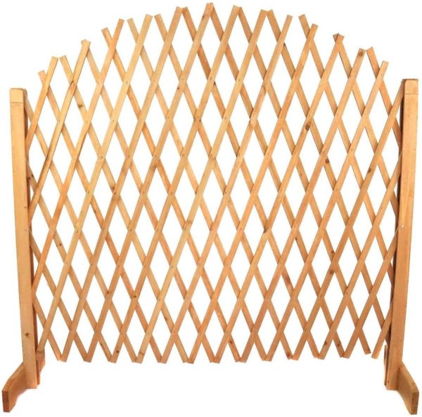 Oypla Arched Expanding Freestanding Wooden Trellis Fence Garden Screen - Image 5