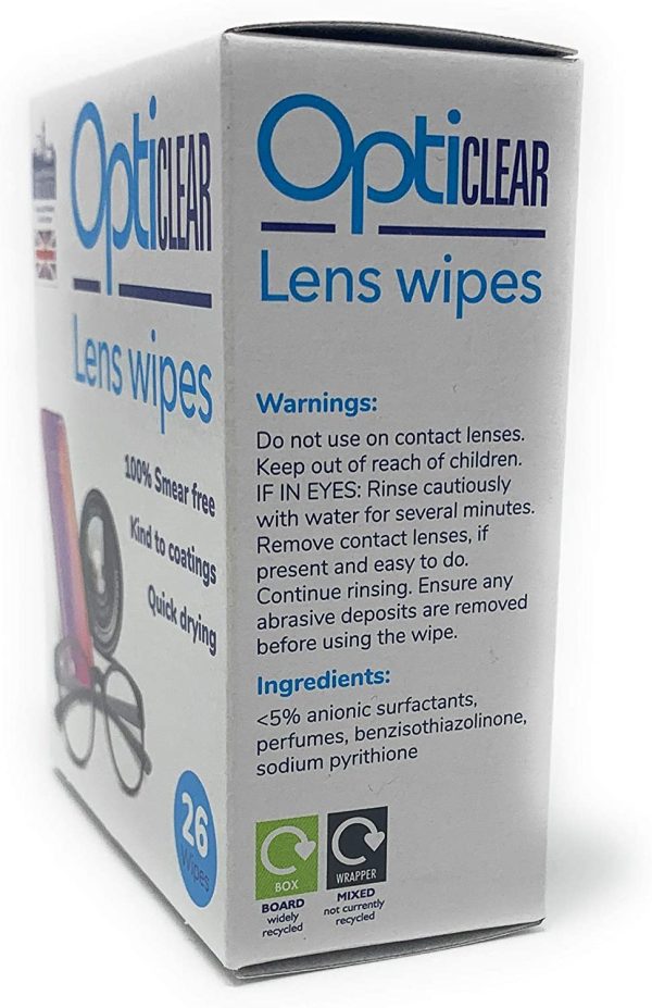 Opticlear Lens Wipes (Pack of 6, Total 156 Wipes) - Image 5