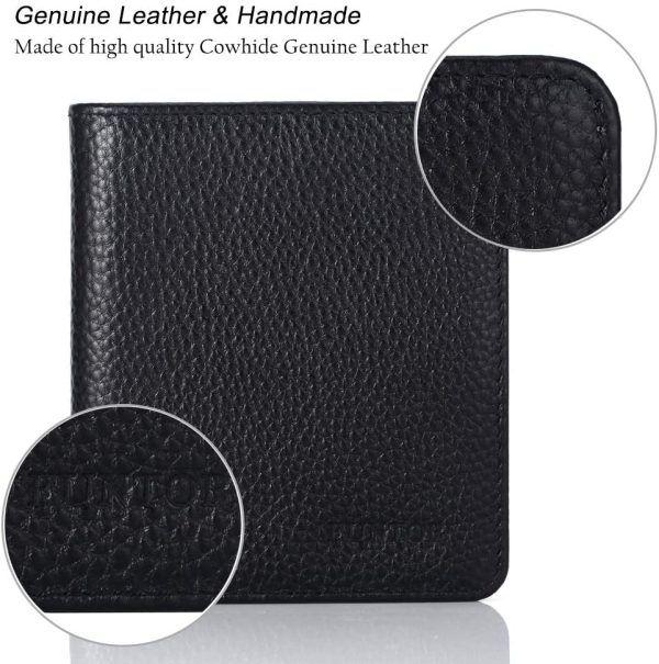 FT FUNTOR Small Wallet for Woman with Card Ladies Bifold Zipper Pocket RFID Blocking Leather Wallet Purse(Black) - Image 5