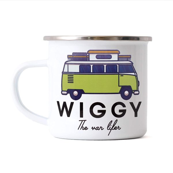 Personalised Campervan Enamel Mug - Travel & Adventure - Gift For Him or Her - Add Name and Text - Unique Custom Present - Image 6