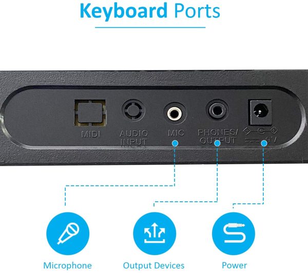 Keys Teaching Type Electronic Keyboard Digital Music Instrument Piano & Microphone by Crystals® - Image 3