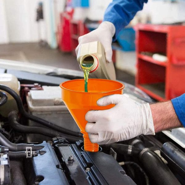 Funnel with Hose, Funnel Set, 5 Pieces, Filling Funnel with Hose and Strainer for Oil Change, Funnel Set for Car, Workshop and Household - Image 2