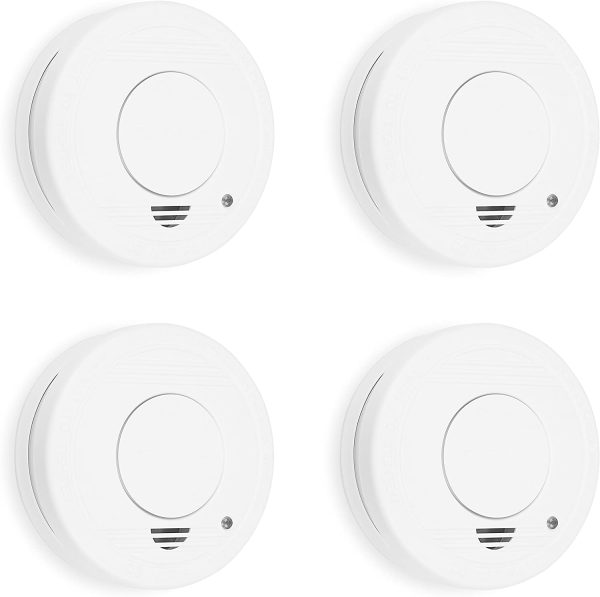 RM250/4 Optical Smoke Detector, 5 Years Battery, 4 Pack, White