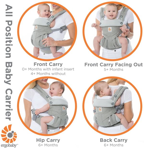 Ergobaby Baby Carrier for Toddler, 360 Cool Air Carbon Grey, 4-Position Ergonomic Child Carrier and Backpack - Image 4