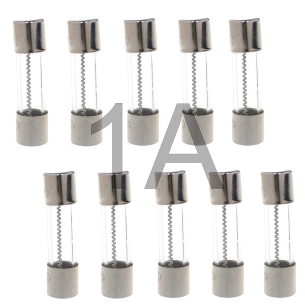 Pack of 10 pcs Slow-Blow Fuse 1A 250V Glass Fuses 20 x 5mm - Image 3