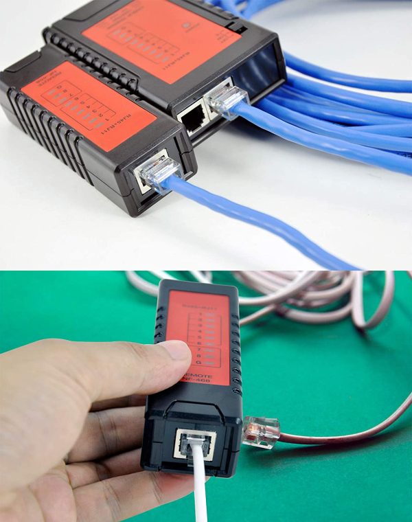 Network LAN Cable Tester 60V RJ45 RJ11 RJ12 Cat5 Cat6 UTP Phone Wire Automatic Test Tool - Image 6