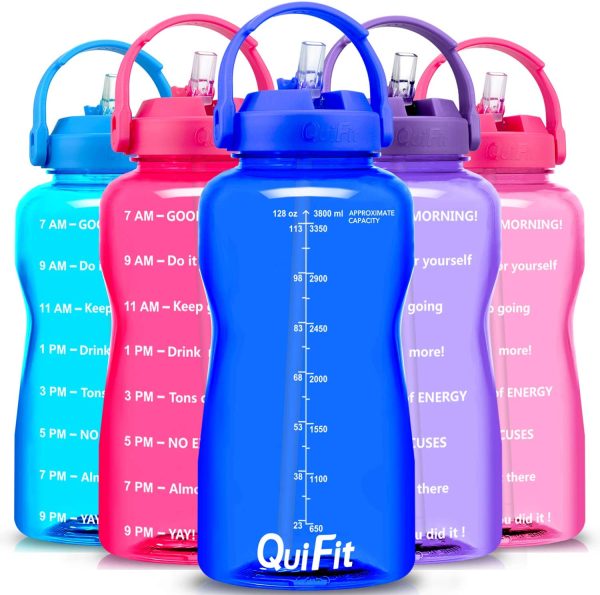 QuiFit 2 Litre Water Bottle with Straw - Motivational Time Marker,Wide Mouth BPA Free,Leak-Proof Durable,XL Sport Water Jug for Fitness Outdoor Enthusiasts - Image 7