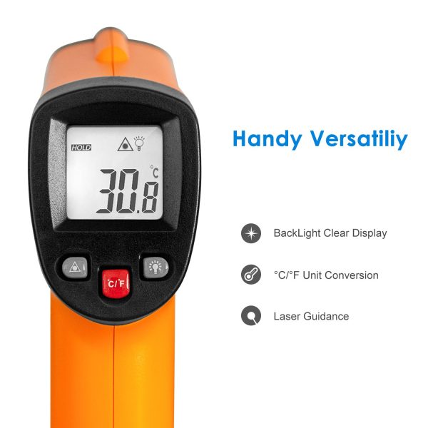 Helect (NOT for Human) Infrared Thermometer, Non-Contact Digital Laser Temperature Gun -58??F to 1022??F (-50??C to 550??C) with LCD Display - Image 2