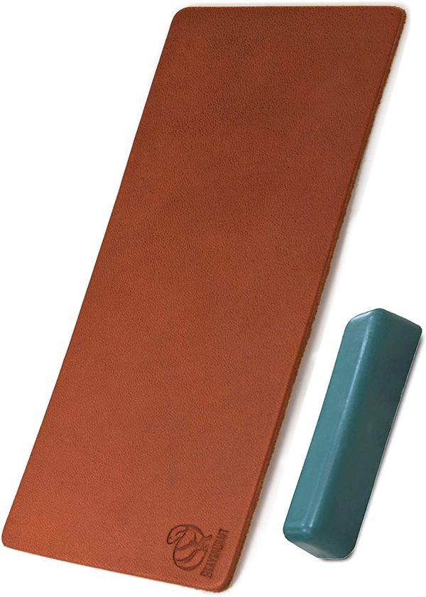 LS2P1 Leather Strop Honing Sharpening Strop Knives Chisel Tools 7cm x 20cm Double-Sided Stropping Leather Polishing Compound Vegetable Tanned Leather Stropping Polishing Carving Gouges - Image 3