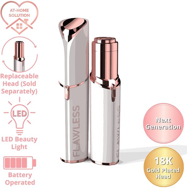 Finishing Touch Flawless Next Generation Facial Hair Remover ?C AA Battery Included, White