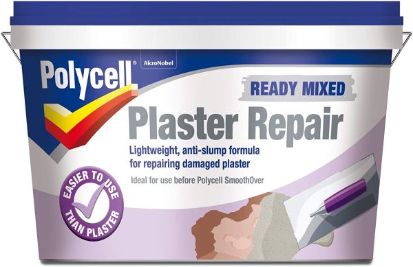 Polycell PLCPRPS25L Plaster Repair Polyfilla Ready Mixed - 2.5 L & PLCMPPR1KGS Multi-Purpose Polyfilla Ready Mixed, 1 Kg - Image 3