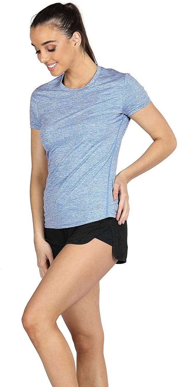 icyzone Women's Workout Running T-Shirt Activewear Yoga Gym Short Sleeve Tops Sports Shirts, 3-Pack - Image 4