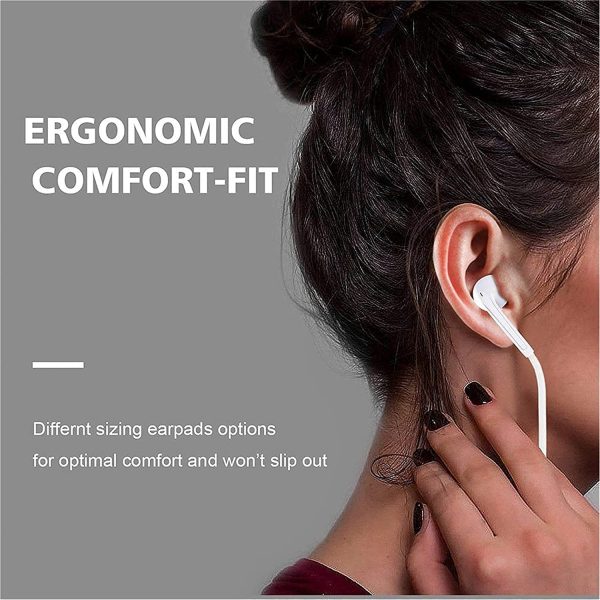 In-Ear headphones for iPhone,HiFi Stereo noise-canceling wired headphones with built-in microphone and volume control,compatible with iPhone 13/12/12Pro/11/X/XS/XR/SE/7/8Plus supports all iOS systems - Image 4