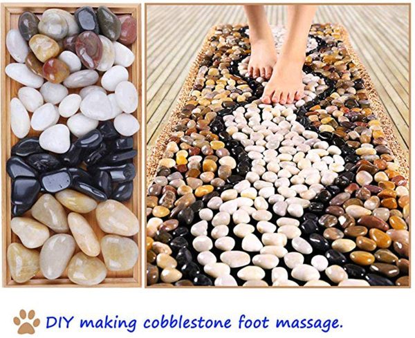 Hisredsun 2.2 Pounds Decorative Stones River Pebbles for Flowerpot, Garden and Aquarium Decoration - Image 4