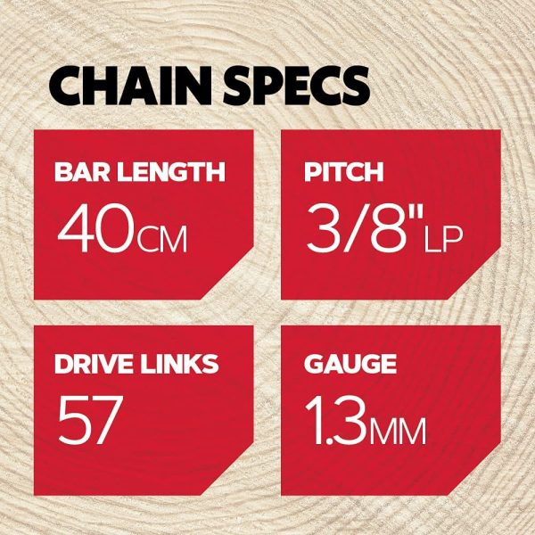 Oregon 91P 3-Pack Chainsaw Chain for 16-Inch (40 cm) Bar -57 Drive Links ?C low-kickback chain fits Titan, Gardenline, Black & Decker and more & Chainsaw Chain and Guide Bar Oil, 1 Litre Bottle (90844)