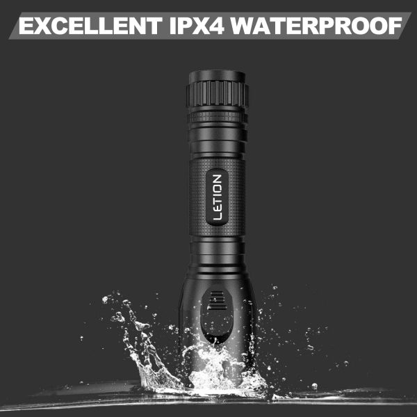 kizplays LED Torch Rechargeable Torch Powerful Flashlight 1200 Lumens 2200mAh Mini Torch with 5 Modes Waterproof for Camping - Image 6