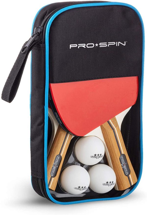 PRO-SPIN Table Tennis Set with Premium Table Tennis Bats and Balls | Includes High-Performance Bats, Outdoor/Indoor 3-Star Ping Pong Balls, Compact Storage Case | Perfect for any Table Tennis Table - Image 7