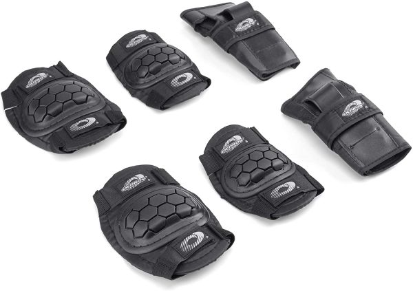 Osprey Kids' Skate Bmx Pads - Knee, Elbow and Wrist Protective Set - 6 Piece Scooter Streetsport Pad Set - Multiple Colours - Image 2