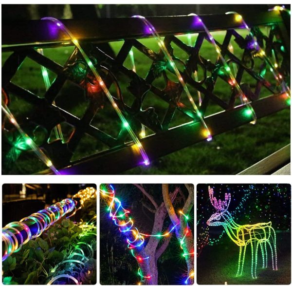 String Rope Lights , IP65 Outdoor Waterproof Fairy Lights with Remote Control &Timer 16 Colors & 12 Modes,15M /49 Feet Sensory Strip Lights for Garden, Bar, Party - Image 5