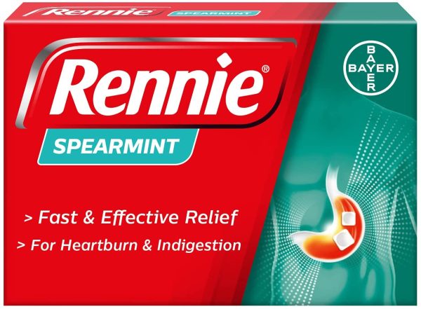 Rennie Spearmint Heartburn Relief and Indigestion Tablets, 72 Tablets - Image 2