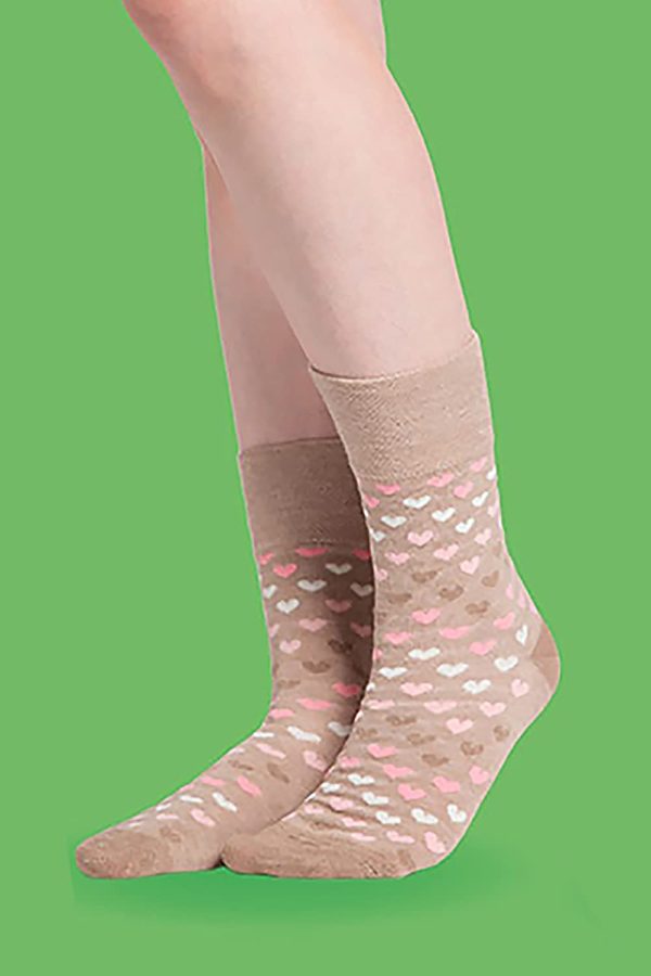 Gentle Grip - 6 Pairs Non Elastic Soft Top Cotton Socks for Women - Image 2