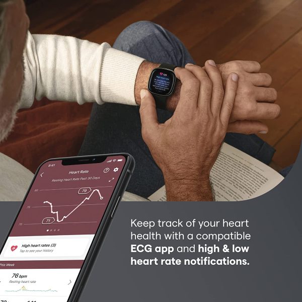 Fitbit Sense Advanced Smartwatch with Tools for Heart Health, Stress Management & Skin Temperature Trends - Image 4