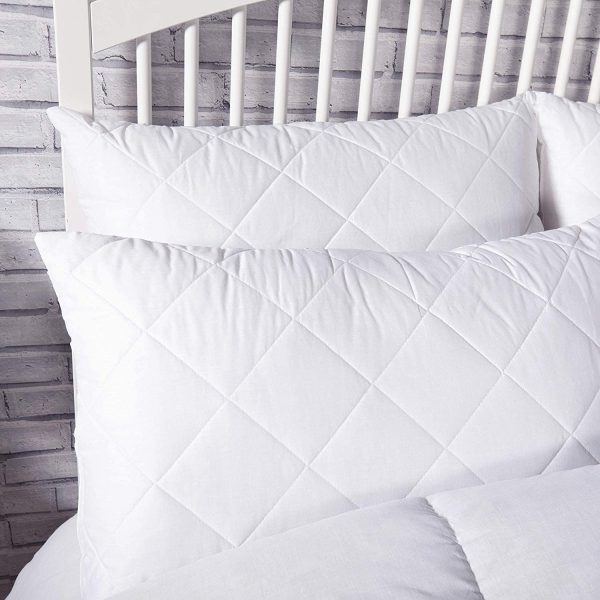 Premium Pillows 1 Pack with Quilted Cover (1 Pack, Standard) - Filled Pillows for Side, Stomach and Back Sleeper-Hotel Quality, Down Alternative Bed Pillow-Soft Hollow-Fiber Sleeping Pillows - Image 4