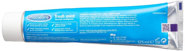 Macleans WTOH53 Fresh Mint Toothpaste, 125 mL