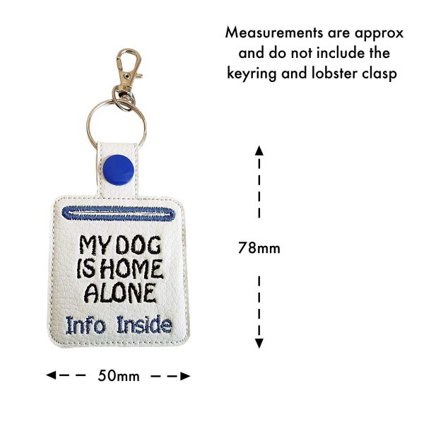 Pet Alert Pocket Keyring/Bag Charm - My Pet/Cat/Dog Is Home Alone - Image 5