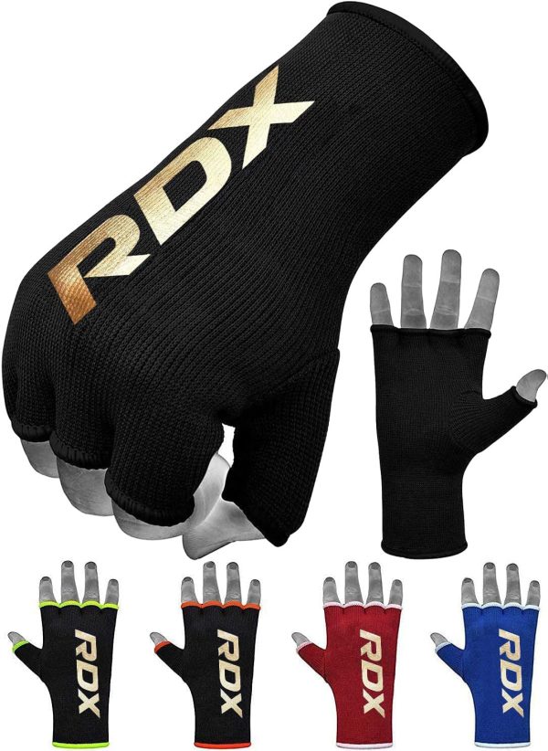 RDX Boxing Hand Wraps Inner Gloves for Punching - Half Finger Elasticated Bandages under Mitts Fist Protection - Great for MMA, Muay Thai, Kickboxing, Martial Arts Training & Combat Sports - Image 2