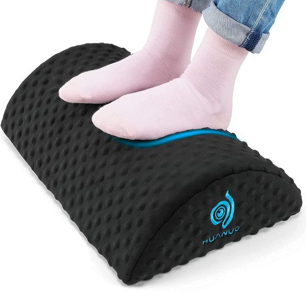 Ergonomic Desk Foot Rest, Footrest Under Desk with Velvet & Mesh Covers, Suitable for Travel in Home Office (Cushion) - Image 5