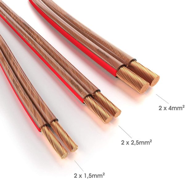 KabelDirekt ?C Pure Copper Stereo Audio Speaker Wire & Cable ?C Made in Germany ?C 2x2.5mm2 ?C 15m ?C (For Hifi Speakers and Surround Sound Systems, Pure Copper, with polarity markings) - Image 2