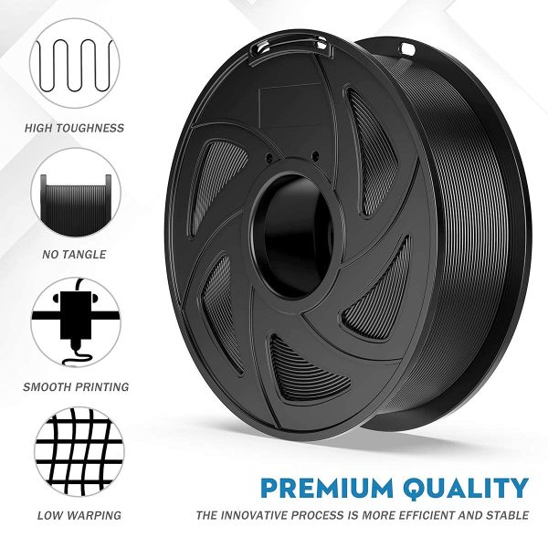 E-DA Flexible TPU Filament 1.75mm 1kg 3D Printer Filament TPU 3D Printing Materials Dimensional Accuracy +/- 0.05mm Black - Image 6