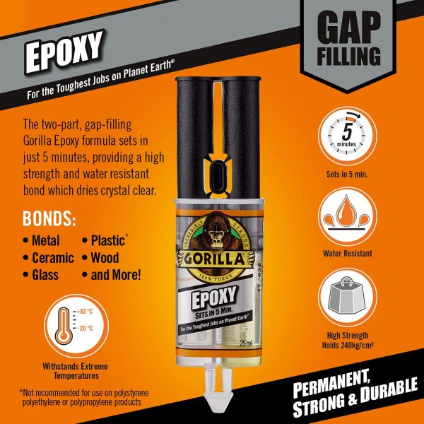 Gorilla J0012 Glue Epoxy 25ml