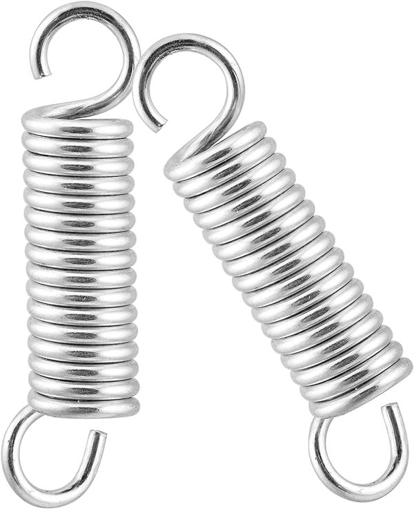 Extended Compressed Spring Small Dual Hook Ends Heavy-Duty Stainless Steel Replacement?Springs Tension Spring for Tents, awnings, caravans - Fastening Accessories (Pack of 2) - Image 4