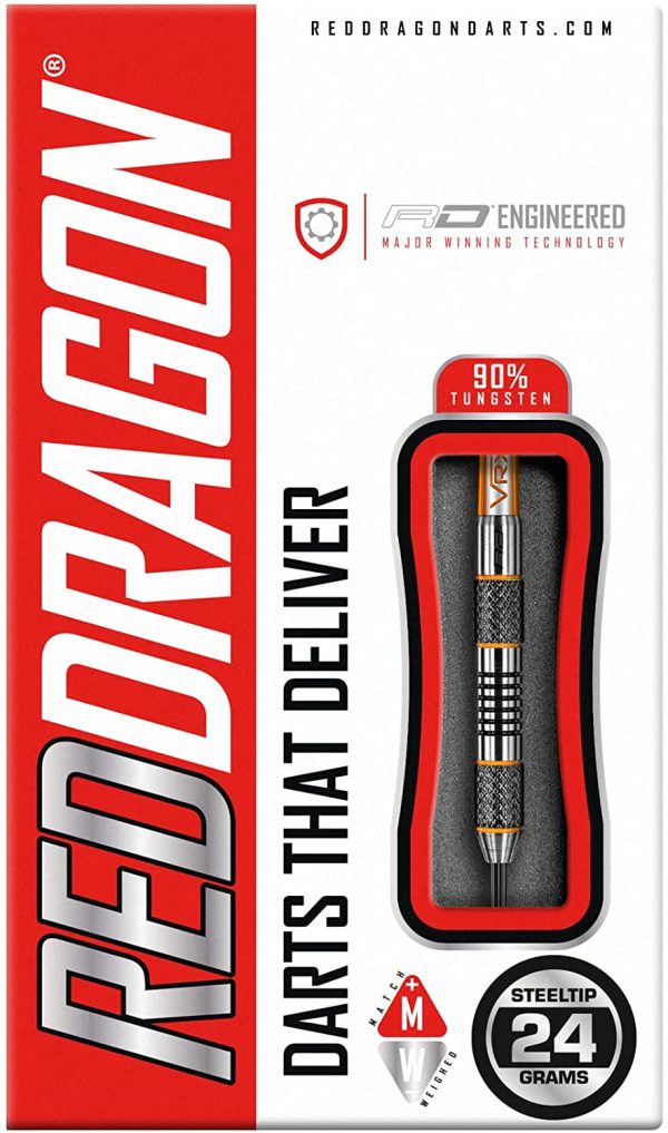 RED DRAGON Amberjack 5: 24g Tungsten Darts Set with Flights and Stems - Image 6