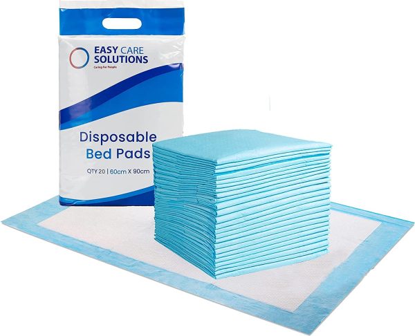 Easy Care Solutions | Disposable Incontinence Bed Pads | 60 x 90 cm Pack of 20 - Image 2